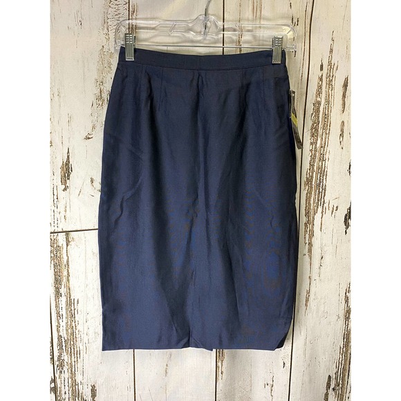 NWT Kasper Med Blue Pencil Skirt - Picture 1 of 3